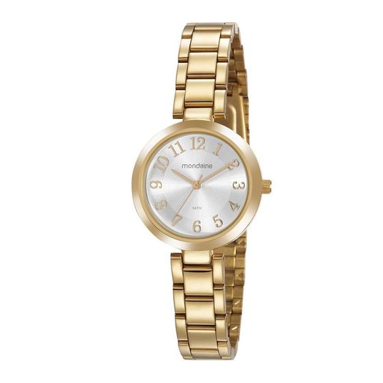 Imagem de Relogio Mondaine Feminino Dourado pequeno com numeros 32115LPMVDE1