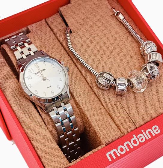 Imagem de Relógio Mondaine Feminino Original Prata À Prova D'Água com NF + Pulseira 608P