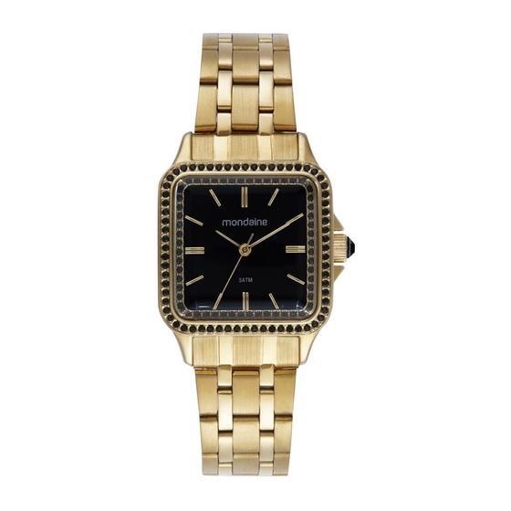 Imagem de Relogio Mondaine Feminino Ref: 32824lpmvde2 Retangular Dourado