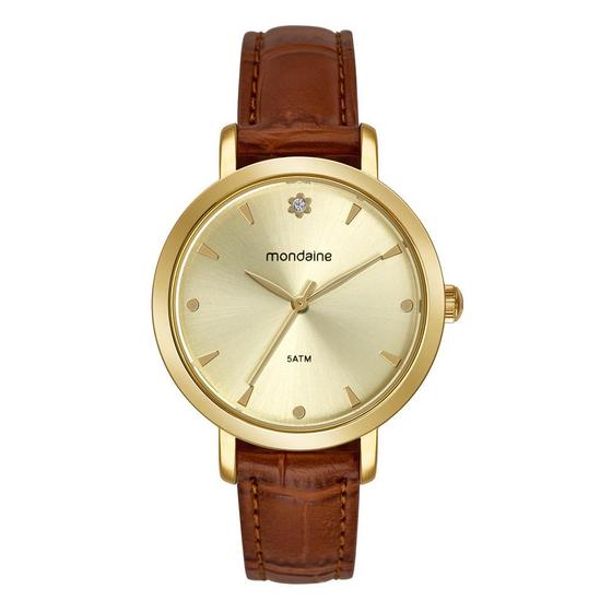 Imagem de Relogio Mondaine Feminino Ref: 99758lpmvdh1 Casual Dourado