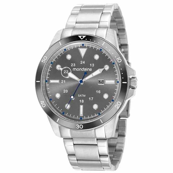 Imagem de Relógio MONDAINE masculino prata cinza aço 99612G0MVNA2