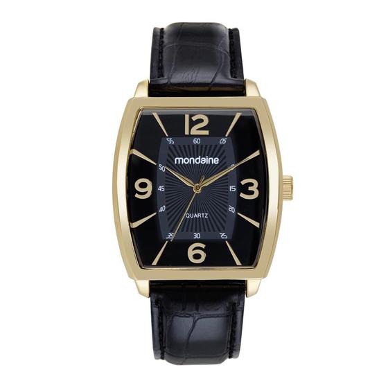 Imagem de Relogio Mondaine Masculino Ref: 83506gpmvdh2 Retangular Dourado