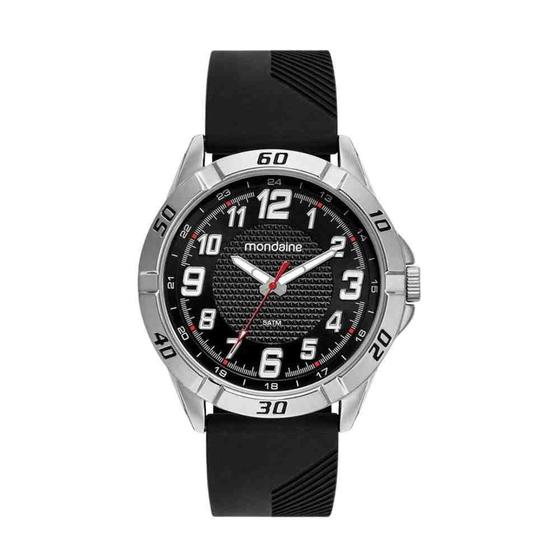 Imagem de Relógio Mondaine Prata Preto 32574G0 - Resistente 50m