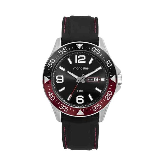 Imagem de Relógio Mondaine Prata Preto Masculino 32624G0MVNI2