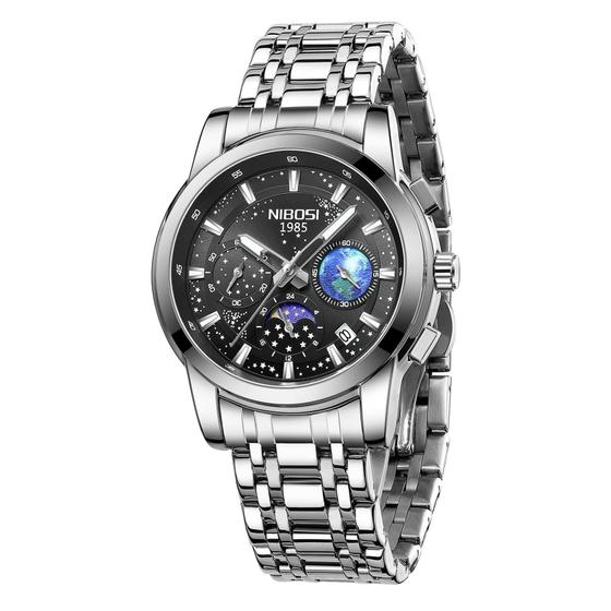 Imagem de Relógio NIBOSI Analog Chronograph Quartz Stainless Steel Masculino