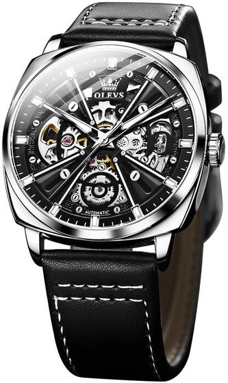 Imagem de Relógio OLEVS Automático Skeleton - Mecânico com Self-winding para Homens