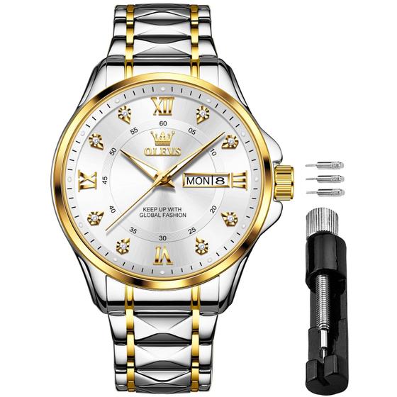 Imagem de Relógio OLEVS Diamond Business Dress Analog Quartz para homens