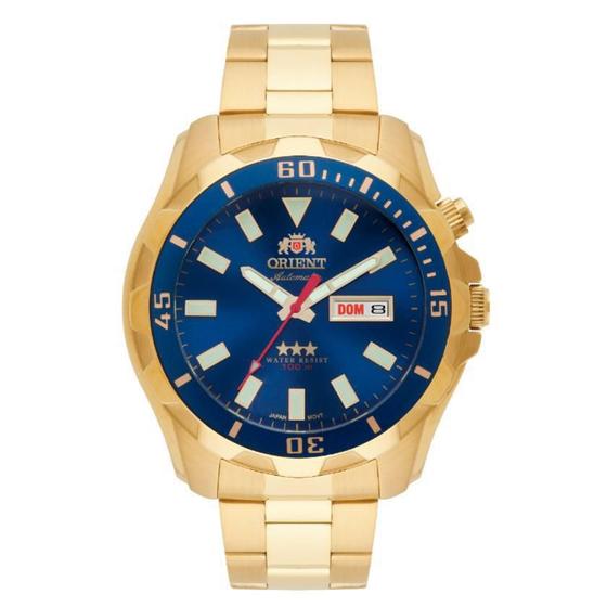 Imagem de Relógio Orient 469Gp078F D1Kx Masculino Dourado Azul