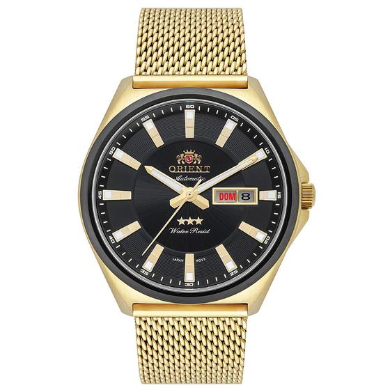 Imagem de Relógio orient automático masculino clássico f49mm009 dourado