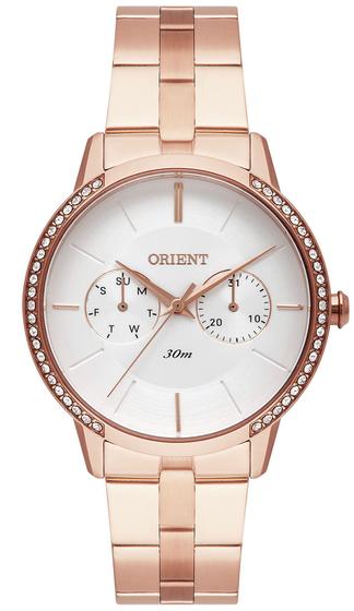 Imagem de Relógio ORIENT feminino prata rosê strass GBSS1056 E1SX