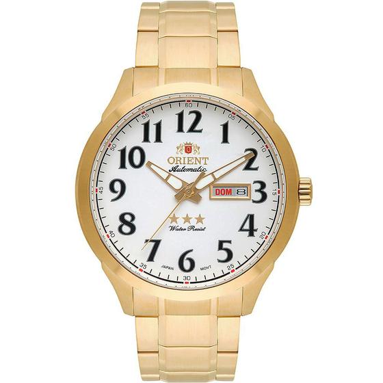 Imagem de Relógio ORIENT masculino automático dourado 469GP074F S2KX