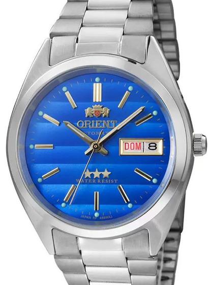 Relogio Orient Masculino Automatico prata azul mecânico sem bateria 469WA3F A1SX Menor preço em Relogio Orient Masculino Automatico prata azul mecânico sem bateria 469WA3F A1SX