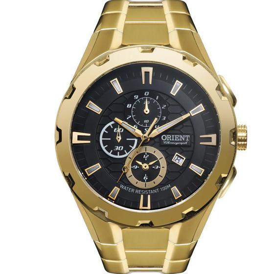 Imagem de Relógio Orient Masculino Cronógrafo Mgssc008 P1Kx Dourado