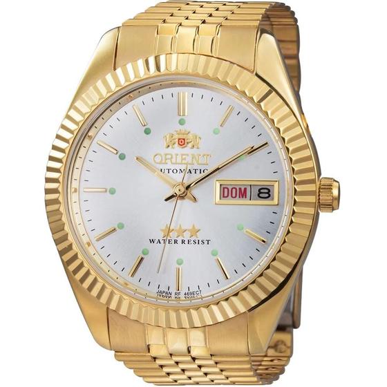 Imagem de Relógio orient masculino dourado automatico 469ec7f b1kx