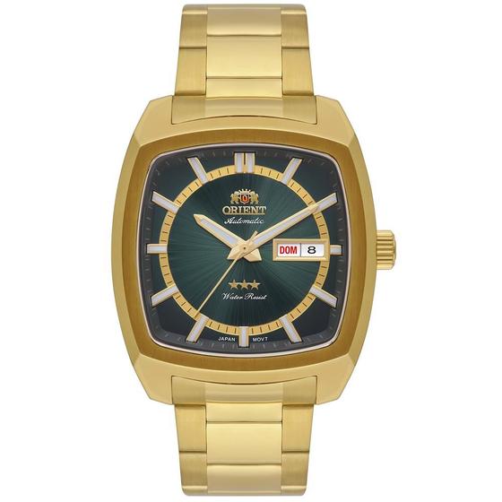 Imagem de Relógio Orient Masculino Ref: F49gg031 E1kx Automático Retangular Dourado