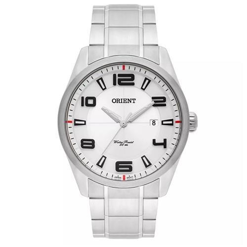 Imagem de Relógio Orient MBSS1297 S2SX masculino prateado mostrador branco