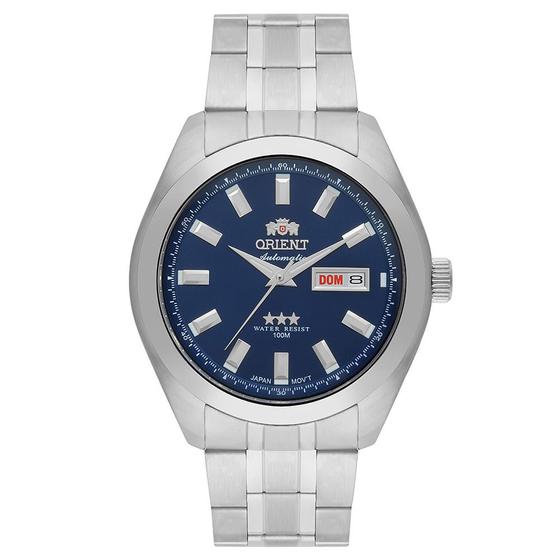 Imagem de Relógio ORIENT prata azul automático 469SS075F D1SX