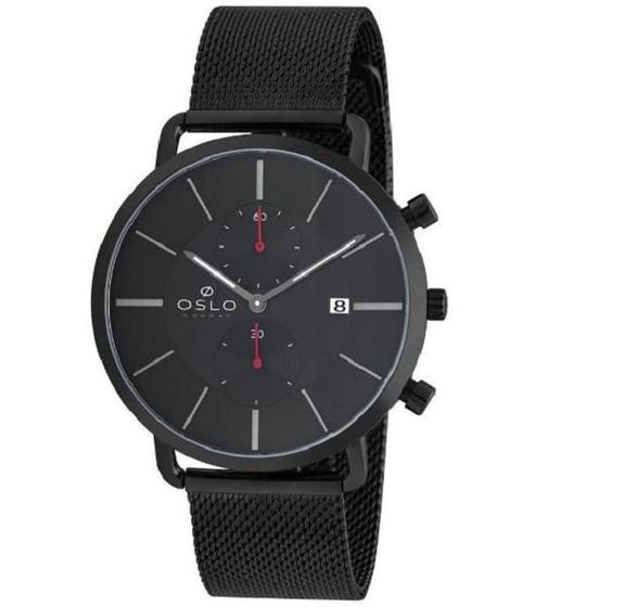 Imagem de Relógio Oslo Masculino Slim Preto P1Px Ompsscym0001