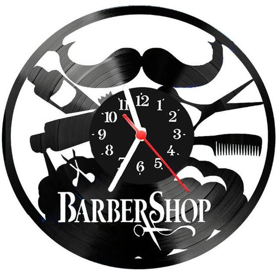 Imagem de Relógio Parede Vinil LP ou MDF Barber Shop Barbearia 8