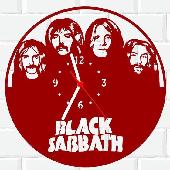 Imagem de Relógio Parede Vinil LP ou MDF Black Sabbath Rock Banda