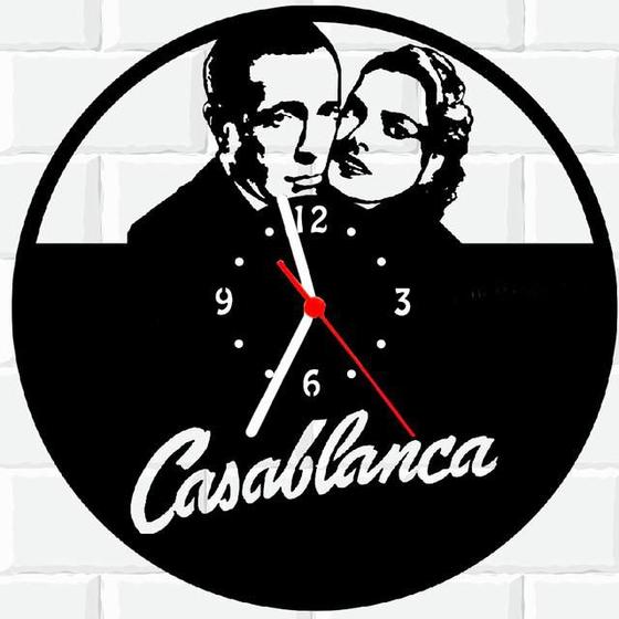 Imagem de Relógio Parede Vinil LP ou MDF Casablanca Filme