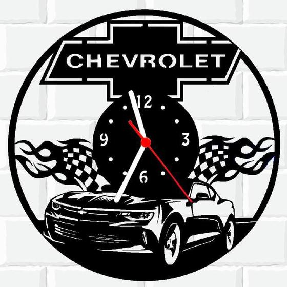 Imagem de Relógio Parede Vinil LP ou MDF Chevrolet Carro