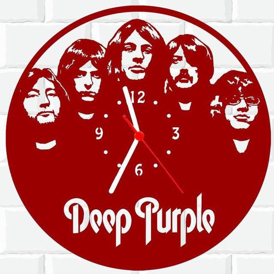 Imagem de Relógio Parede Vinil LP ou MDF Deep Purple Rock Banda