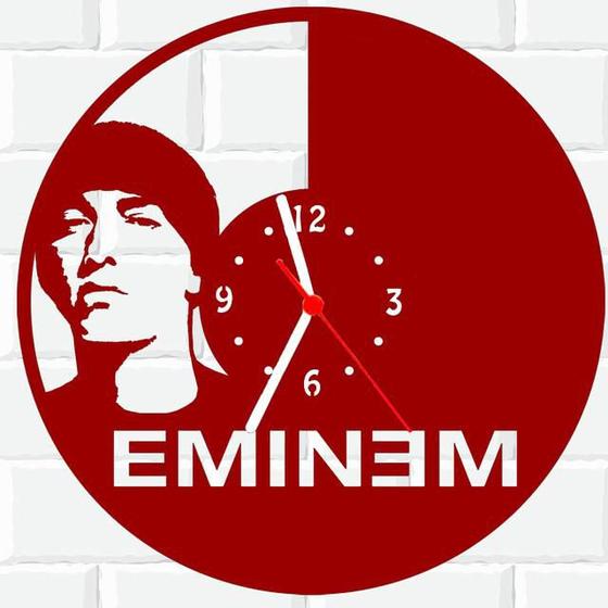 Imagem de Relógio Parede Vinil LP ou MDF Eminem Rap