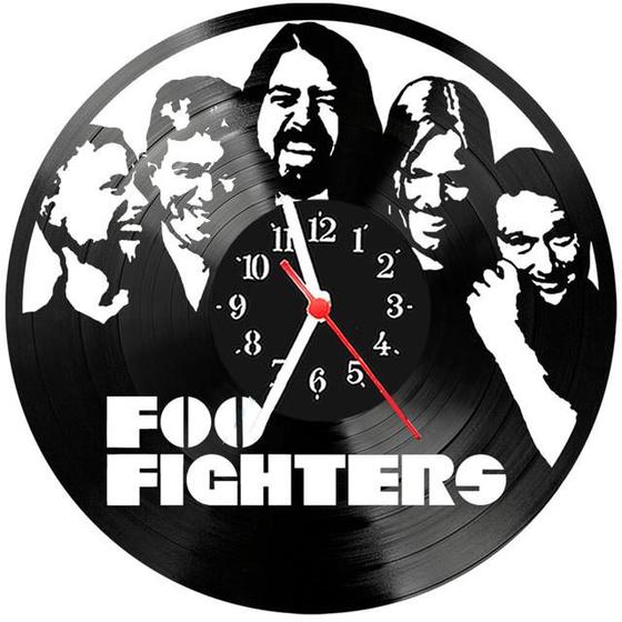 Imagem de Relógio Parede Vinil LP ou MDF Foo Fighters Rock banda
