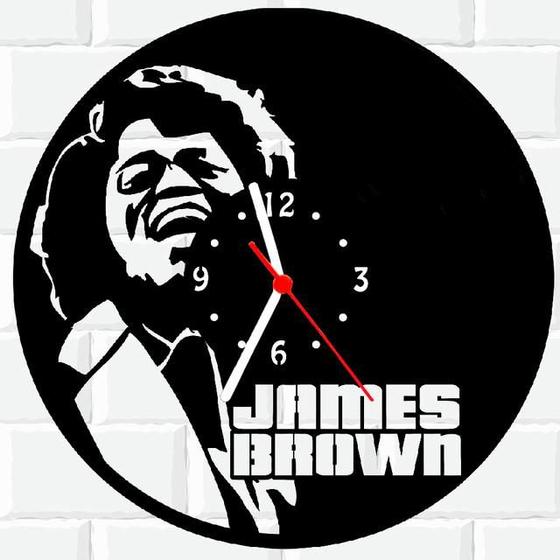 Imagem de Relógio Parede Vinil LP ou MDF James Brown