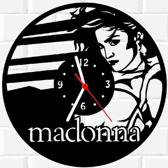 Imagem de Relógio Parede Vinil LP ou MDF Madonna Cantora 2