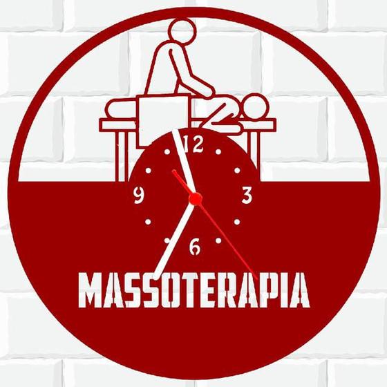 Imagem de Relógio Parede Vinil LP ou MDF Massoterapia Massagista