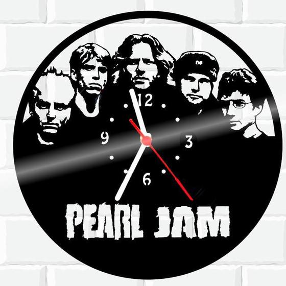 Imagem de Relógio Parede Vinil LP ou MDF Pearl Jam Rock Banda