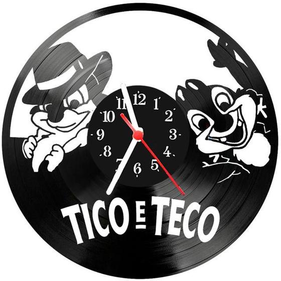 Imagem de Relógio Parede Vinil LP ou MDF Tico E Teco Desenho