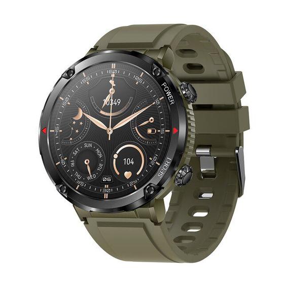 Imagem de Relógio PLUMZONG Masculino Militar Bluetooth pulseira 400*400 tela 600mah Grande Bateria