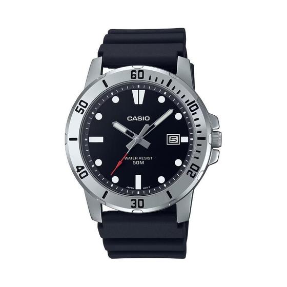 Imagem de Relógio Prata E Preto Masculino Casio Mtp-Vd01-1 Evudf