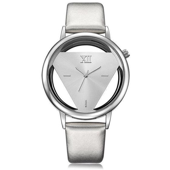 Imagem de Relógio pulso feminino Transparente JP Time cor Prata