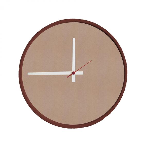 Imagem de Relógio Round Corten Mostrador Camurça Ponteiro Branco 50 Cm