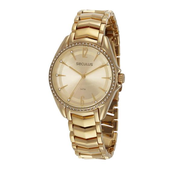 Imagem de Relógio Seculus Feminino 77125Lpsvdb1 Fashion Dourado