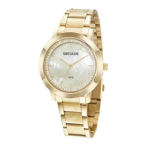 Imagem de Relógio Seculus Feminino 77147Lpsvds1 Fashion Dourado