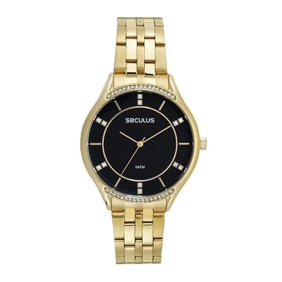 Imagem de Relogio Seculus Feminino Dourado Analógico 77115LPSVDS3