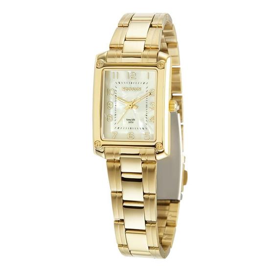 Imagem de Relógio Seculus Feminino Ref: 44117lpsvda1 Retangular Dourado
