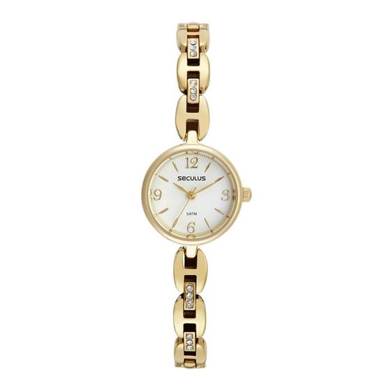 Imagem de Relógio Seculus Feminino Ref: 77225lpsvdb1 Bracelete Mini Dourado