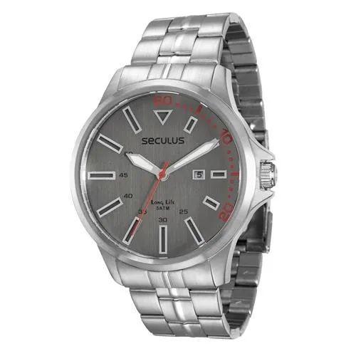 Relógio Seculus Masculino Calendário Prata 28786g0sgna1 Menor preço em Relógio Seculus Masculino Calendário Prata 28786g0sgna1