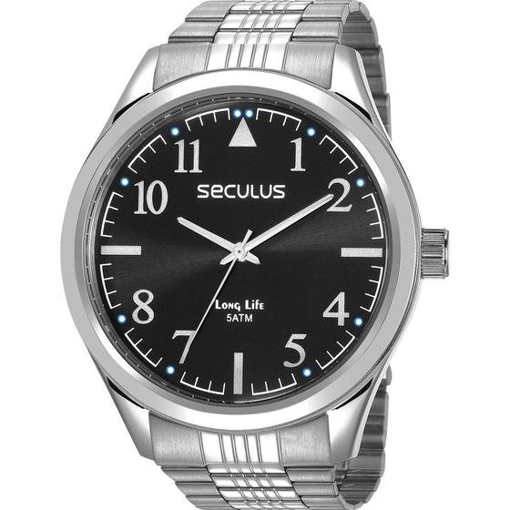 Imagem de Relógio Seculus Masculino Prata Long Life 23640G0SVNA1