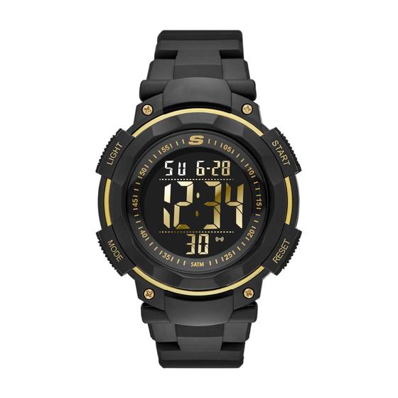 Imagem de Relógio Skechers Ruhland Digital Chronograph para homens em preto/dourado