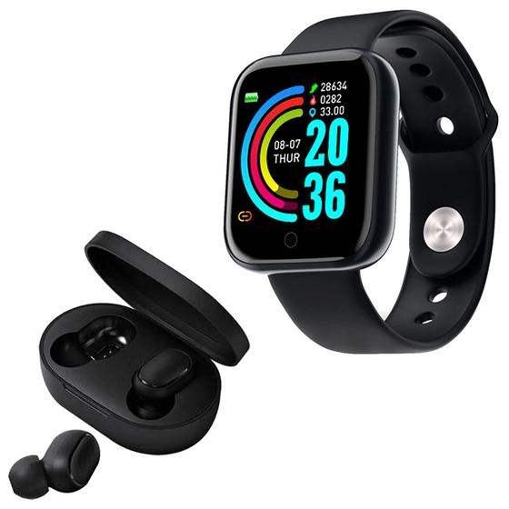 Relógio Smart Watch Digital D20 Masculino / Feminino + Fone Bluetooth Sem Fio Menor preço em Relógio Smart Watch Digital D20 Masculino / Feminino + Fone Bluetooth Sem Fio