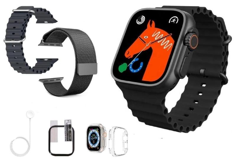 Relógio Smart Watch Tela Amoled 2.2 Serie 9 W69 Ultra Acompanha Pulseira Extra Kit Protetor C/ Nf Menor preço em Relógio Smart Watch Tela Amoled 2.2 Serie 9 W69 Ultra Acompanha Pulseira Extra Kit Protetor C/ Nf