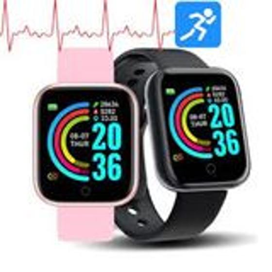 Imagem de Relógio Smartwatch ABD20 Pulseira Inteligente Monitor Cardíaco Pressão Arterial cor: Rosa