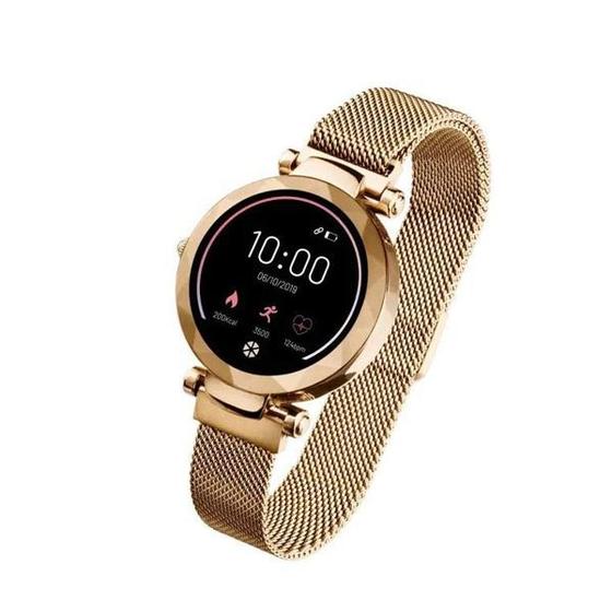Relógio Smartwatch Dubai Atrio Android/IOS Dourado ES266 Multilaser